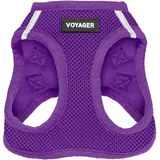 Best Pet Supplies Voyager Step-In Air Dog Harness by Best Pet Supplies - All Weather Mesh Step in Vest Harness for Small and Medium Dogs, Purple, size M - Chest: 16 - 18"