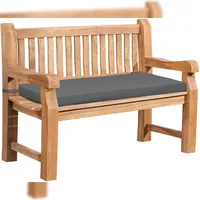 CLP Gartenbank Teakholz Jackson mit Sitzkissen dunkelgrau/106x48x8 cm