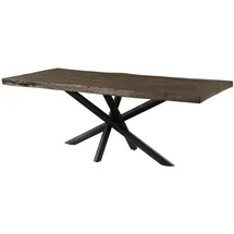 MASSIVMOEBEL24.DE Baumtisch Mango 220 x 76 x 100 cm grau