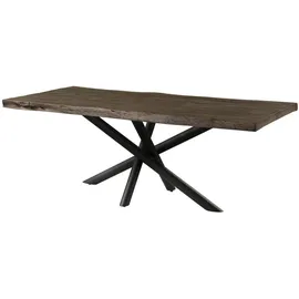 MASSIVMOEBEL24.DE Baumtisch Mango 220 x 76 x 100 cm grau