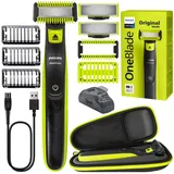 NEU Philips OneBlade QP2824 10 Face Body Trimmer 2 Klingen Etui