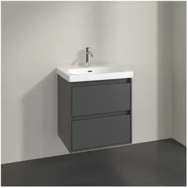 Villeroy & Boch Skyla Waschtischunterschrank 2 Auszüge, 572 x 596 x 439 mm, Graphite