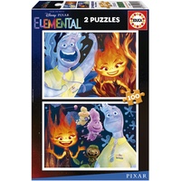 Educa - Puzzleset 2x100 Teile | Pixar Elemental. Für Kinder ab 6 Jahren, Disney, Puzzleset, Kinderpuzzle (19734)