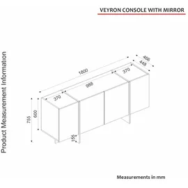 moebel17 Sideboard Veyron Beige Granit Optik