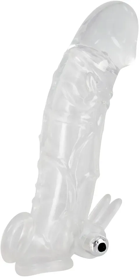 Crystal Skin Penishülle Vibro (23 cm, Ø 3 cm dehnbar)