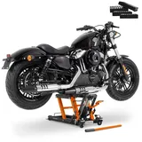ConStands Motorradheber Motorrad Hebebühne Scherenheber Hydraulik-Lift # L schwarz-orange inkl