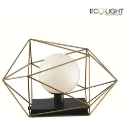 ECO-Light Tischleuchte ABRAXAS, 1-flammig, 1*E27, max. 60W, IP20, aus Metall, in gold ECO-I-ABRAXAS-L1-ORO