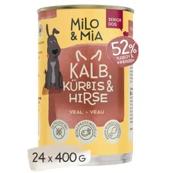 Milo & Mia Kalb, Kürbis & Hirse 24x400 g