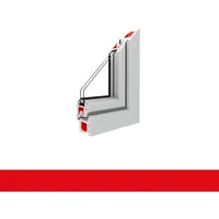 2-flüglige Balkontür Kunststoff Stulp Lichtgrau beidseitig