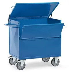 Blechkastenwagen 2863, Deckel klappbar, TPE-Reifen, Tragkraft 600kg - blau