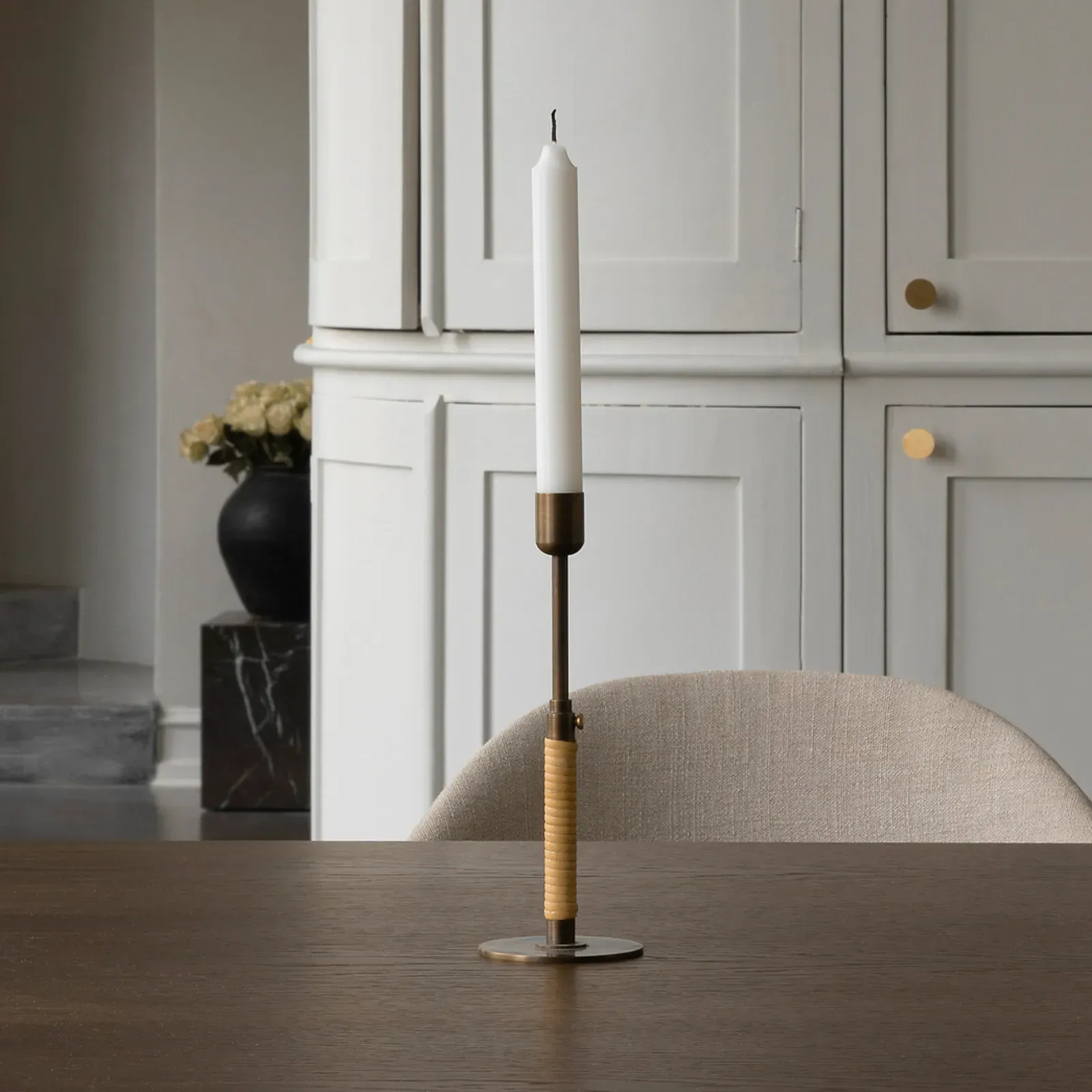 Kerzenhalter Audo Copenhagen, Duca, Bronze / Altmessing, für Wohnzimmer, Messing, Design - 24