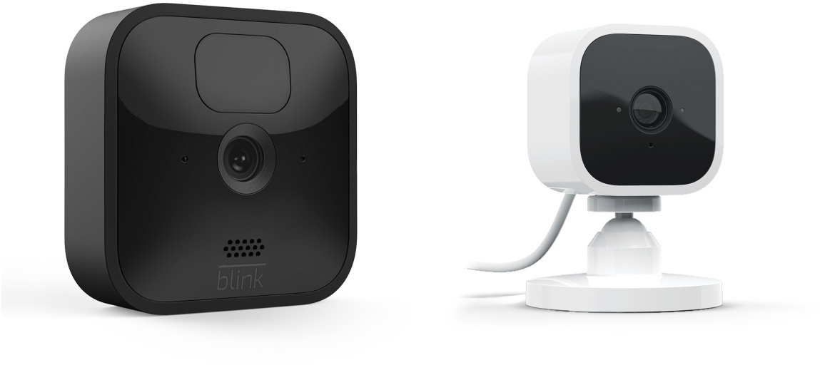 Amazon Blink Outdoor 1-Kamera-System + Blink Mini 1 Kamera-System Bundle bestehend aus Blink Outdoor Kamera und Blink Mini Kamera