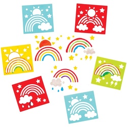 Regenbogen Schablonen  (pro Set 8) Bastelmaterial