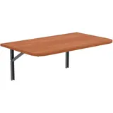 AKKE Klapptisch Wandklapptisch Esstisch - Klappbar Faltbar Platzsparend - Abgerundete Ecken - 100cm x 60cm - Erle