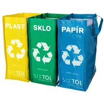Sixtol Taschen für Mülltrennung SORT EASY 3 SLIM, 18x30x40 cm, 3 x 22 l, 3 Stk