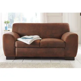 Home Affaire Sofa HOME AFFAIRE "Nika", braun (mocca), B:159cm H:78cm T:84cm, Sofas, 3-Sitzer-Sofa 2-Sitzer-Sofa, 2 oder 3- Sitzer in Microfaser MELROSE