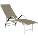 vidaXL Sonnenliege 200 x 61 x 96 cm Taupe