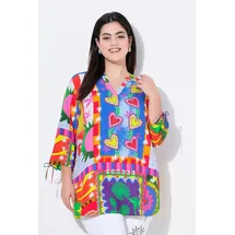 Angel Of Style by Happy Size Druckbluse Mustermix-Druck Bunt 44