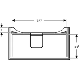 Geberit Renova Plan Waschtischunterschrank, 2 Auszüge, 504031PS1,