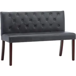 vidaXL Sitzbank 120 cm Grau Wildleder-Optik