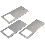 Kalb Material Für Möbel kalb LED Unterbauleuchten silber 5W- sehr flache Küchenleuchte Touch-Dimmfunktion Einbaustrahler Einbauspot, Auswahl:3er Set warmweiss