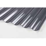 Gutta Polycarbonat-Wellplatte Sinus 76/18 450 x 90 cm 1,4 mm anthrazit
