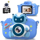 Gofunly Kinderkamera, Kinder Kamera Jungen mit 2,0 Zoll Bildschirm 1080P HD Videokamera mit 32GB-Karte Selfie Digitalkamera Kinder Fotoapparat Kinder für 3-12 Jahre Geschenk Kinder Spielzeug