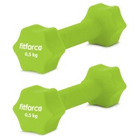 ARCORE Fitforce Paar Neopren Training Fitness Hanteln 0,5kg 1kg 1,5kg 2kg 3kg 4kg rutschfest Hantelset Workout Gewichte für Damen Männer Kinder Krafttraining Gymnastik (0,5kg hellgrün)