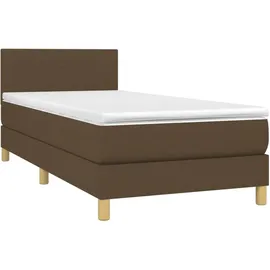 vidaXL Boxspringbett 100 x 200 cm Dunkelbraun