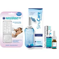 Nasivent Spar-Set 3 Tube Plus Starter Set - SinuCare Nasendusche - LipoNasal Nasenpflegespray
