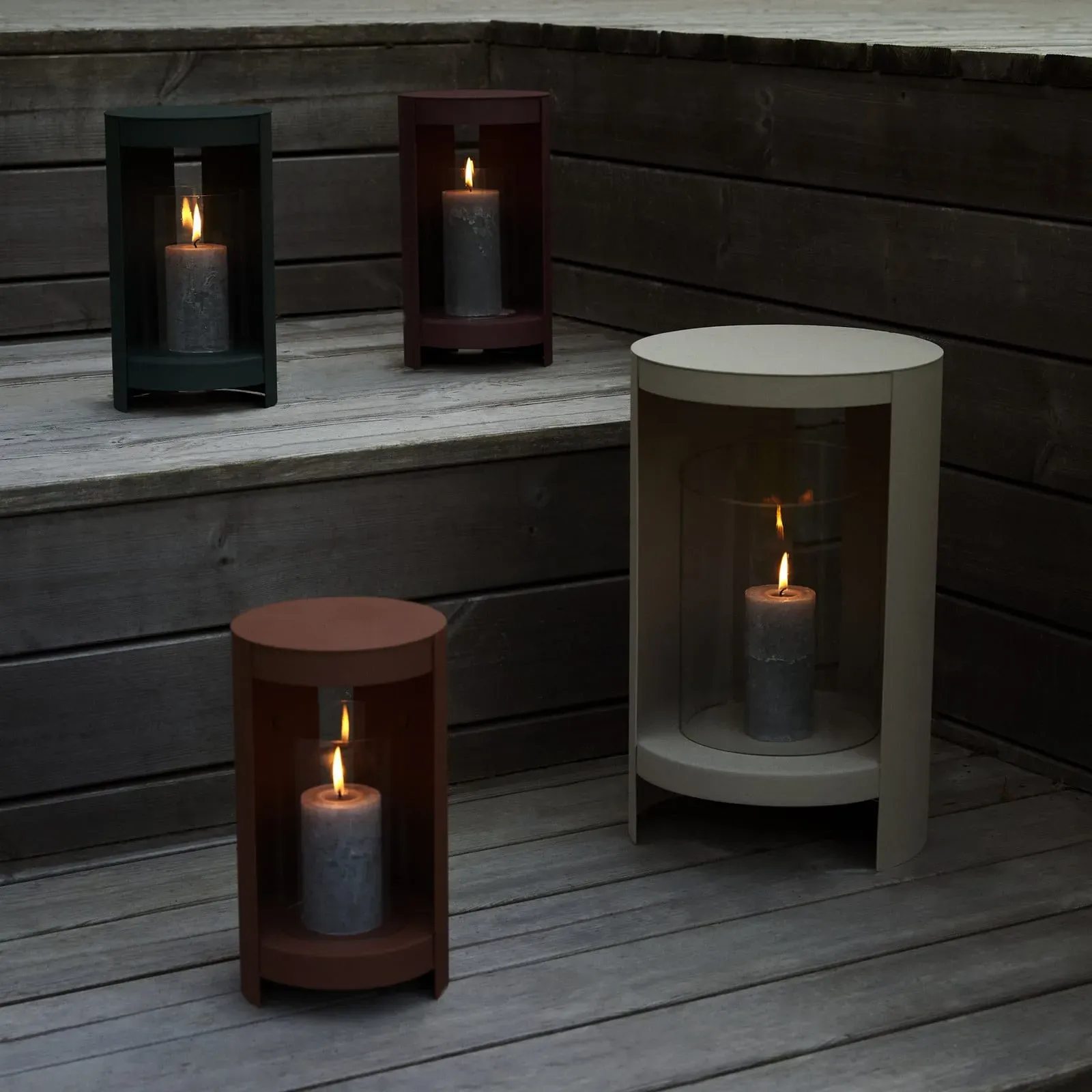 Kerzenhalter AYTM, Ora, Rot, Aluminium, Design - 28.2