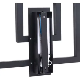 LINDBY LED Deckenleuchte Madamo Schwarz aus Aluminium für Wohnzimmer - 30 cm, 3000K, Alu - Schwarz