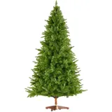 Tectake tectake® Weihnachtsbaum , verschiedene Größen, künstlich in Grün, PVC- und Spritzgussnadeln, formbar mit viel Volumen, klappbarer Baumständer aus Holz