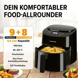 GOURMETmaxx Heißluft-Fritteuse Digital 4,5l 1400W