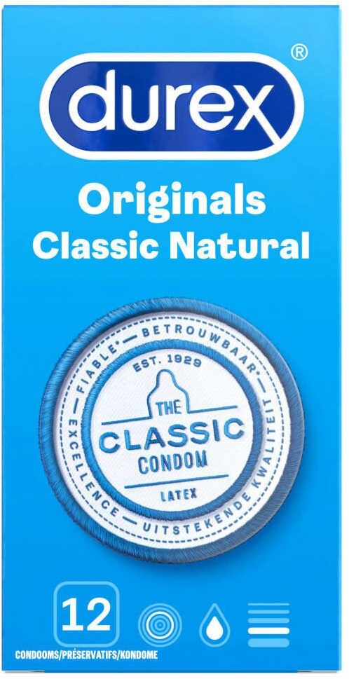 Durex® Classic Préservatifs Natural 12 pc(s) préservatif(s)