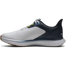 FootJoy Pulse Golfschuh für Herren, Weiß/Gum/Marineblau, Größe 43