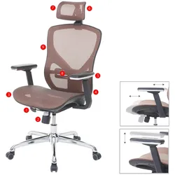 Bürostuhl MCW-A61, Schreibtischstuhl, Sliding-Funktion Stoff/Textil ISO9001 ~ mandarin/mandarin