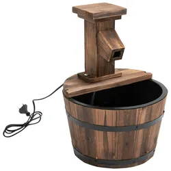 Outsunny - Gartenbrunnen - 27Lx27Wx37Hcm - Natur