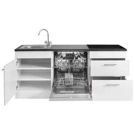 OPTIFIT Küchenzeile Mini 180 cm weiß