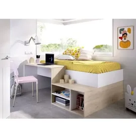 les tendances Kombiniertes Kinderbett KRIC 90 x 190 cm Eiche natur weiß