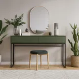 beautysofa KONSOLENTISCH Giana mit 2 Schubladen, 137 cm, Flaschengrün