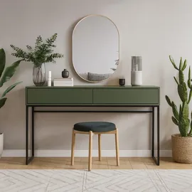 beautysofa KONSOLENTISCH Giana mit 2 Schubladen, 137 cm, Flaschengrün