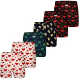 Sugar Pine Boxer Motiv Print Mix 6er Pack