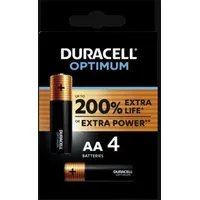 Duracell Blister 4 Duracell Optimum Batterien - 200% extra