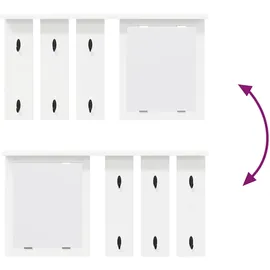 vidaXL Garderobenständer mit Regal 85 x 10 x 45 cm Weiß