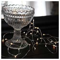 STAR TRADING LED-Lichterkette 728-20 LED-Draht Lichterkette Silber Dew Drops ww