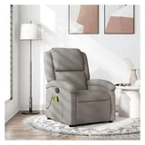 vidaXL Massagesessel, Taupe Stoff