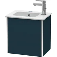 Duravit XSquare Waschtischunterbau wandhängend, 1 Tür links, Nachtblau seidenmatt
