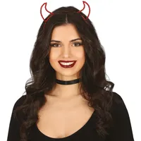 Fiestas Guirca Kostüm, Hase Stirnband Weiß Bunny Kostüm Party Accessoire Fasching Osterfest rot