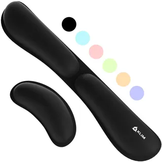 KLIM Wrist Rest - Handballenauflage Set für Tastatur und Maus - Gel Memory Foam - Ergonomische Handauflage für Tastatur und Mauspad - für Gaming und Büro - Schmerzfreie Handgelenke - Schwarz